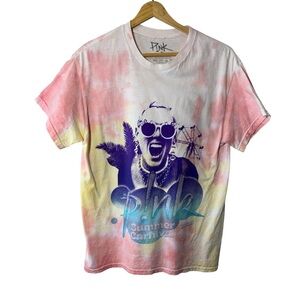 Pink Summer Carnival 2023 Tour Tie-dye Cotton T-shirt Concert Tee Size Medium